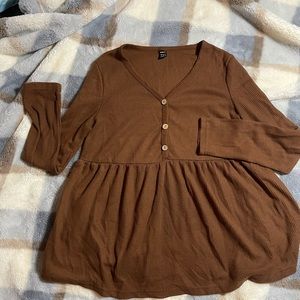 Waffle knit SZ S Shein LS shirt